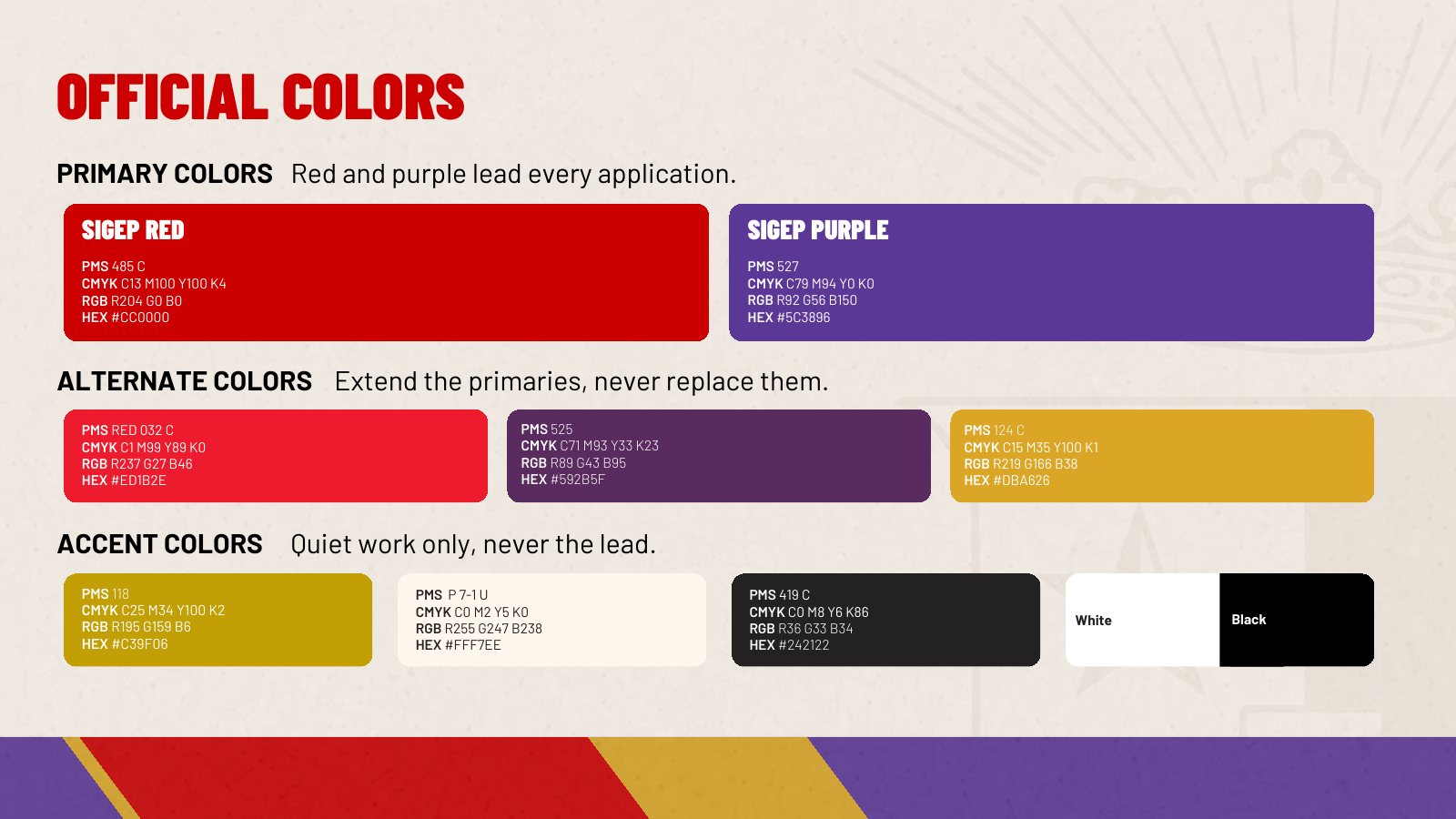 Official colors