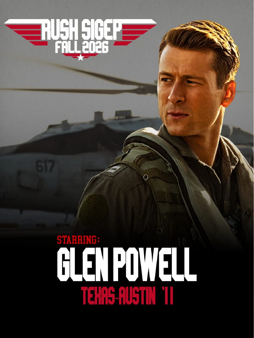 Glen Powell Rush SigEp Fall 2026 feature
